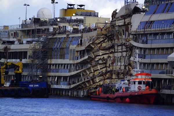 Il relitto della nave Concordia