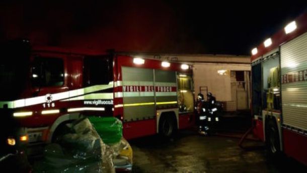 I Vigili del Fuoco al lavoro per tutta la notte