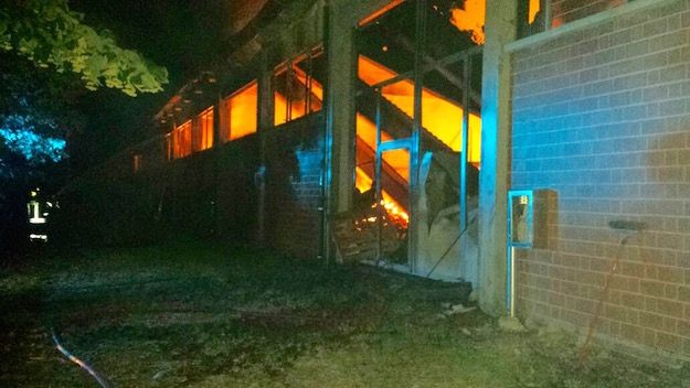 L'Incendio ha distrutto la Standhall di Stabbia