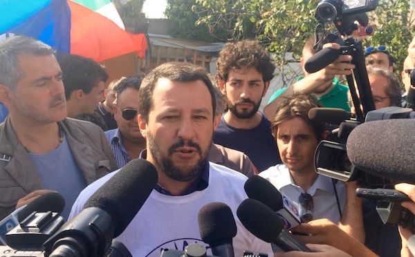 Matteo Salvini a Firenze il 28 maggio 2015