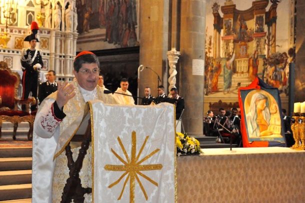 Il Cardinale Giuseppe Betori alla celebrazione della Virgo Fidelis