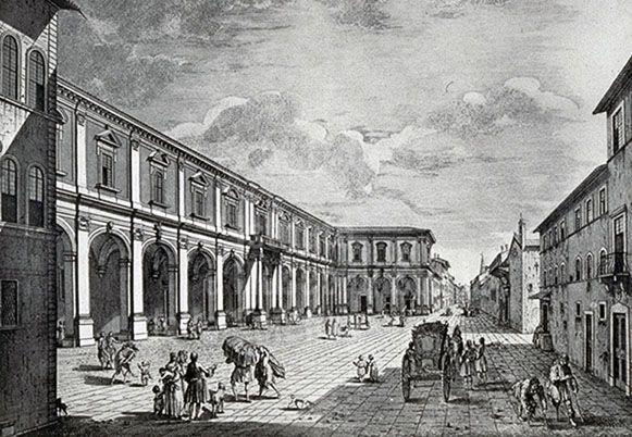 Antica stampa dell'Ospedale di Santa Maria Nuova