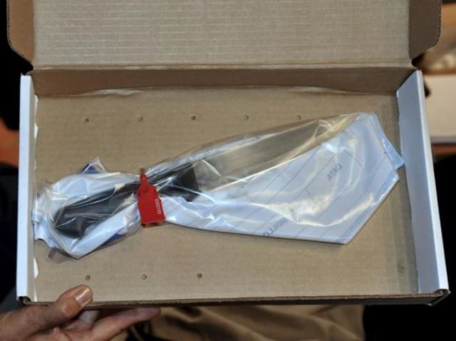 Il coltello che sarebbe stato utilizzato, secondo l'accusa, per uccidere Meredith