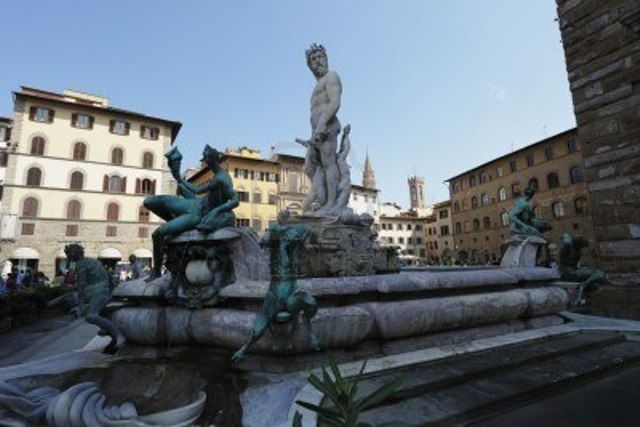 La fontana del Nettuno in piazza della Signoria