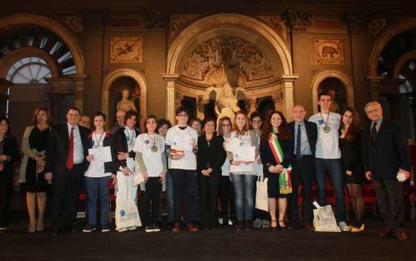 Premiazione dei vincitori delle Olimpiadi di Italiano a Palazzo Vecchio