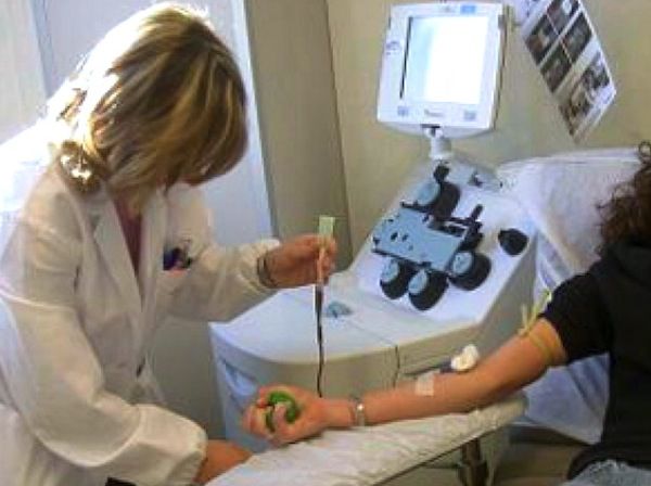 Una donazione di sangue