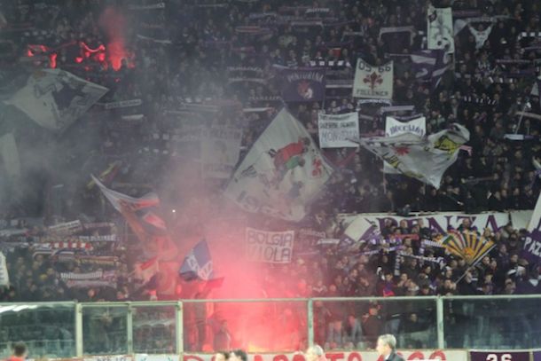 Un tifoso viola ieri è stato arrestato a Torino