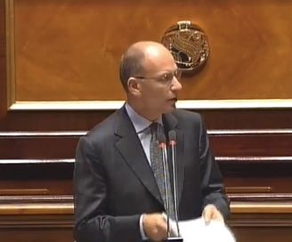 Enrico Letta in Senato