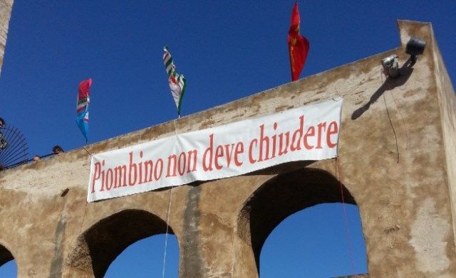 Presidio operai-Lucchini alla Fortezza di Piombino