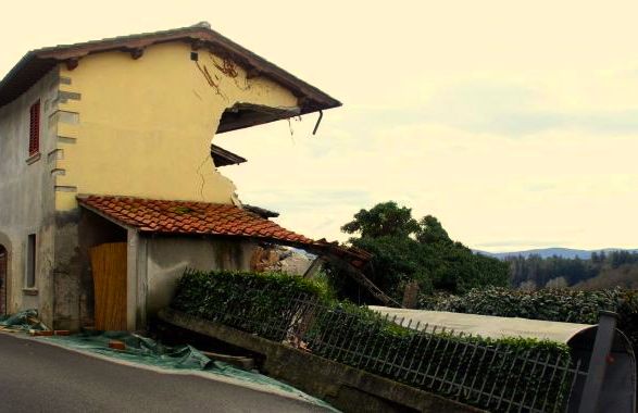 Frana a Panicaglia nel Mugello