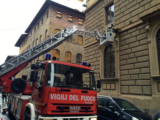 L'intervento dei Vigili del Fuoco