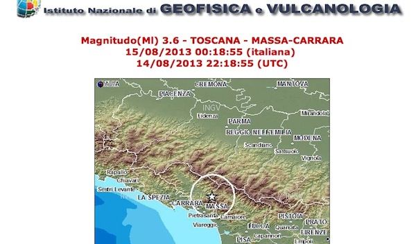 Terremoto in Versilia