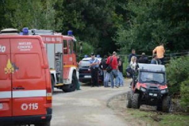 I soccorsi nei pressi del torrente Satello nel grossetano