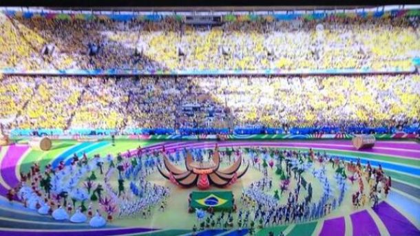Cerimonia di apertura dei Mondiali del Brasile allo stadio Itaquero di San Paolo
