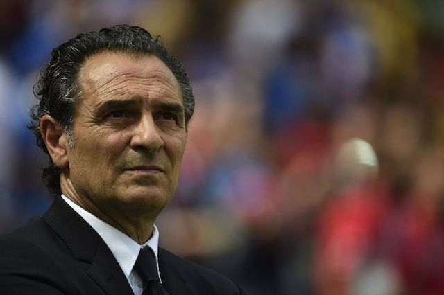Cesare Prandelli durante il match con il Costa Rica