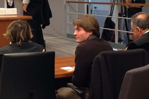 Raffaele Sollecito oggi al processo di appello bis, a Firenze (foto Riccardo Sanesi)