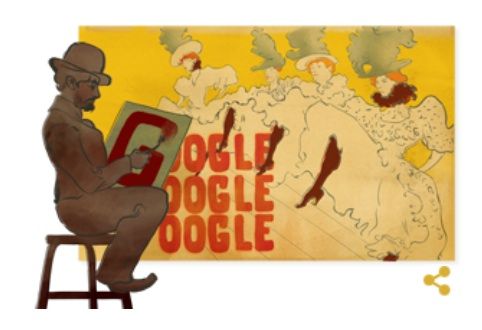 Doodle d Google per Tolouse Lautrec