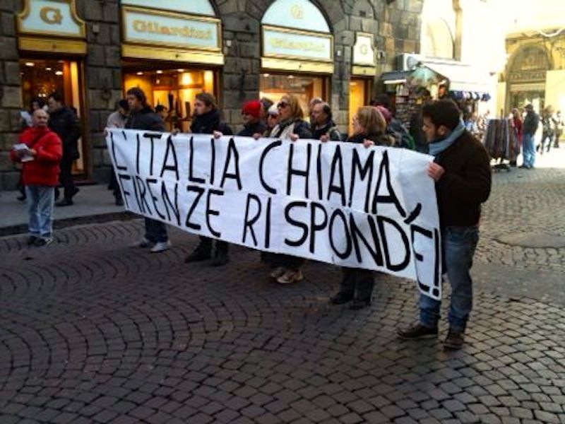 Il corteo del «forconi» a Firenze 2