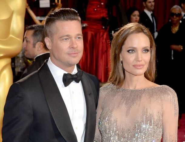 Brad Pitt e Angelina Jolie alla premiazione degli Oscar 2014