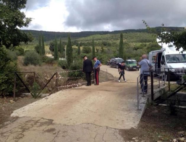 Località Il Cicalino vicino Massa Marittima dove l'auto degli svizzeri è stata travolta dalle acque del torrente