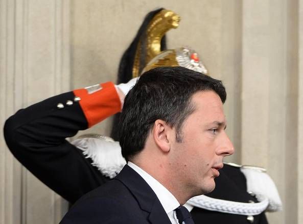 Matteo Renzi all'uscita dal Quirinale