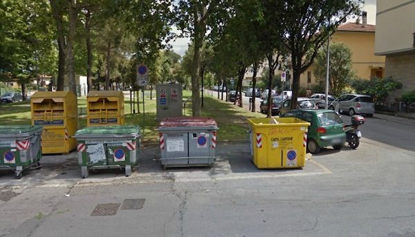 l cassonetto di via dei Rossi a Scandicci