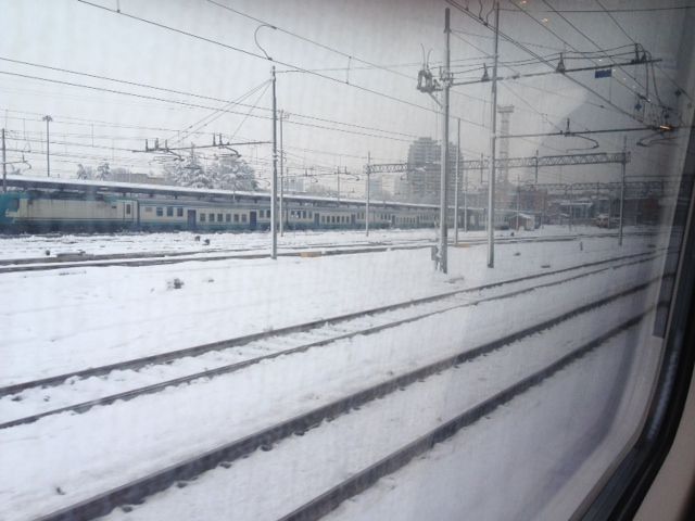 Neve nella notte in Toscana