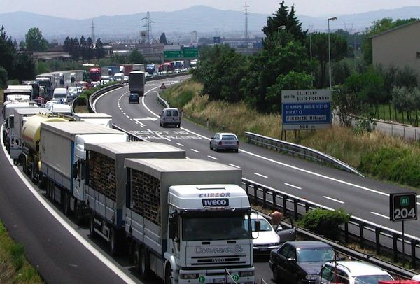 Un tratto dell'A1 a Calenzano