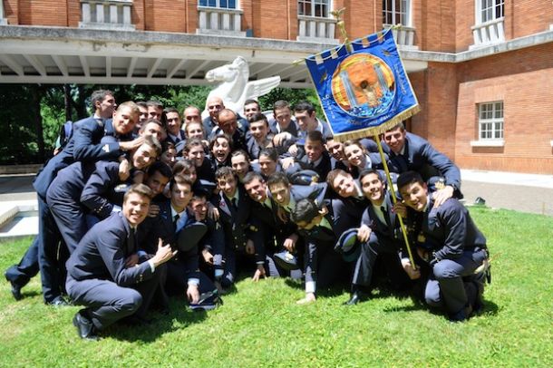 Gli allievi del Corso Espero nell'ultimo giorno alla scuola Douhet