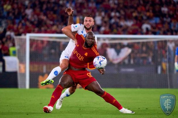 Lukaku autore del sesto gol con l'Empoli all'Olimpico (foto dalla pagina FB dell'Empoli FC)