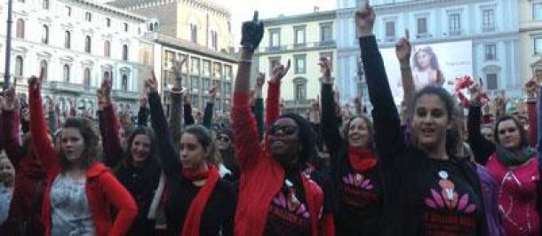 Un flash mob contro la violenza sulle donne