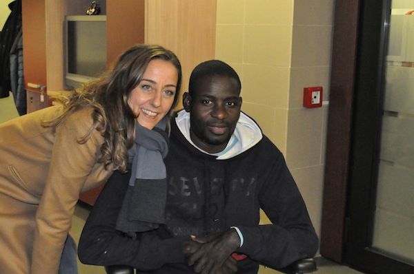 Sara Funaro con Moustapha Dieng