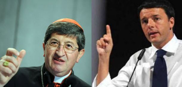 Il cardinale Giuseppe Betori e il sindaco Matteo Renzi