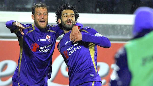 Diamanti e Salah, autori dei due gol della vittgoria viola conro la Sampdoria