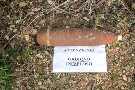 L'ordigno bellico trovato a Grosseto