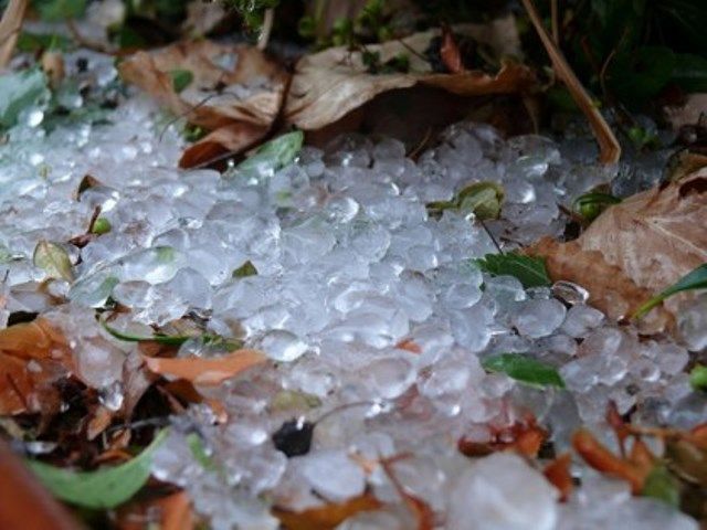 Grandinata in campagna