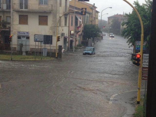 Il nubifragio abbattutosi su Arezzo