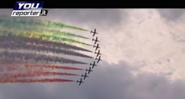 Frecce Tricolori sul cielo di Livorno