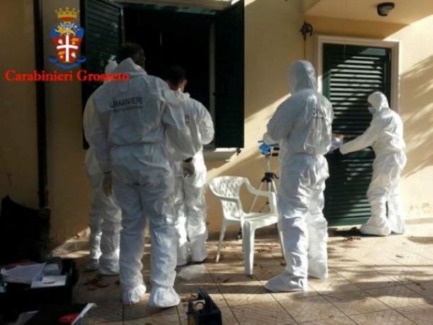 I Ris dei carabinieri a Villa Adua a Potassa di Gavorrano