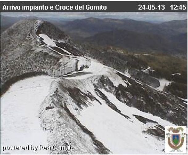 Neve all'Abetone (foto webcam Abetone)