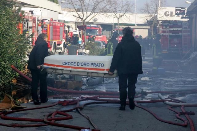 Una delle vittime del rogo del Macrolotto