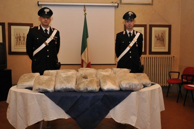 La marijuana sequestrata dai carabinieri