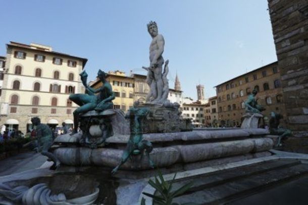La fontana del Nettuno in piazza della Signoria