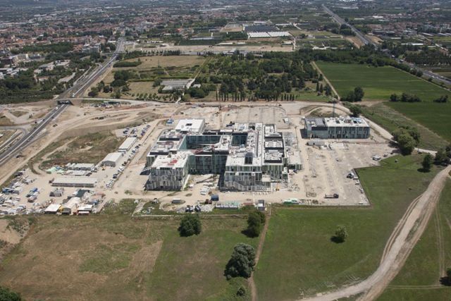 Veduta dall'alto dell'ospedale di Pistoia
