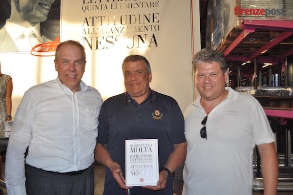 da sinistra Silvano Simone, Stefano e Sandro Bettini della Rosss di Scarperia