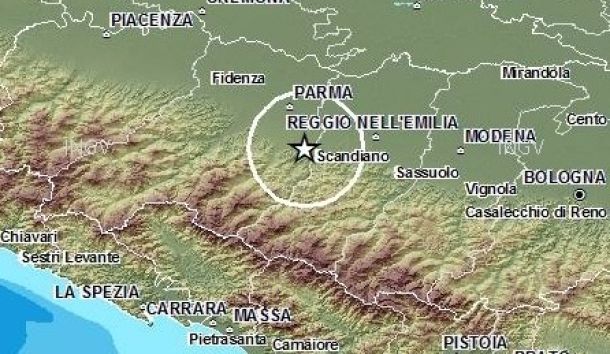 L'epicentro dove si sono registrate le 10 scosse