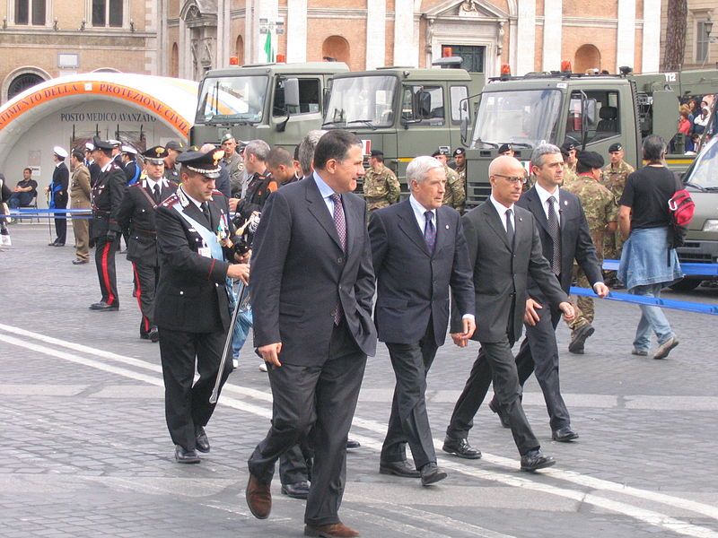 Franco Marini quando era presidente del Senato