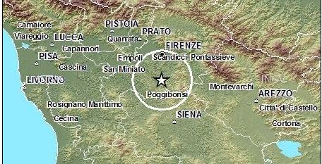 Scossa di terremoto in ChiantiScossa di terremoto in Chianti