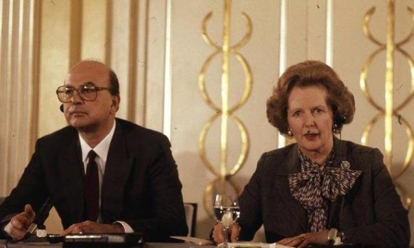 Margaret Thatcher con Bettino Craxi
