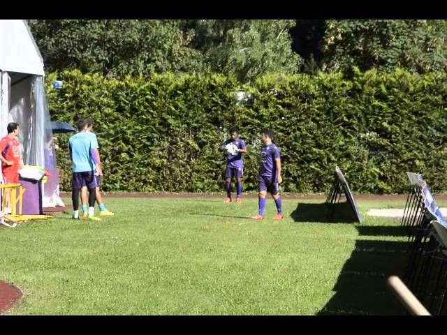 Un allenamento a Moena dove i viola resteranno fino a mercoledì